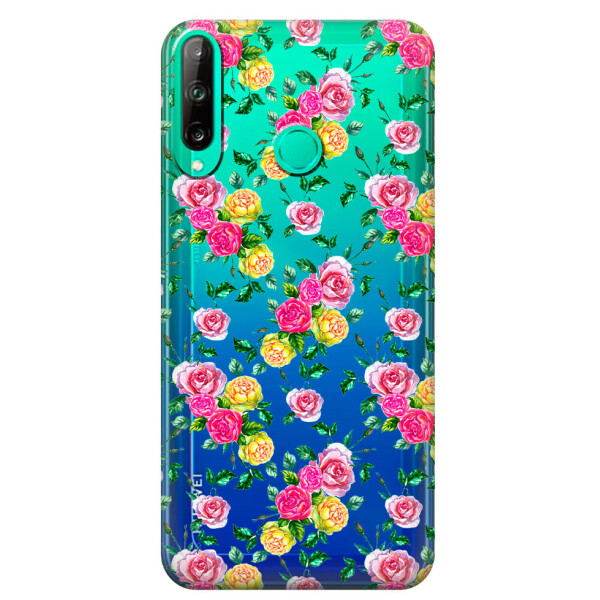 

Прозрачный силиконовый чехол iSwag для Honor P40 Lite E с рисунком - Розы (M1498)