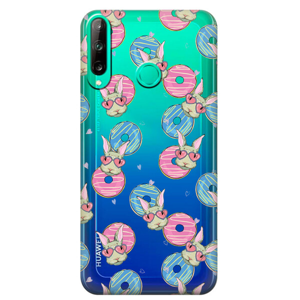 

Прозрачный силиконовый чехол iSwag для Honor P40 Lite E с рисунком - Зайчики (M1502)