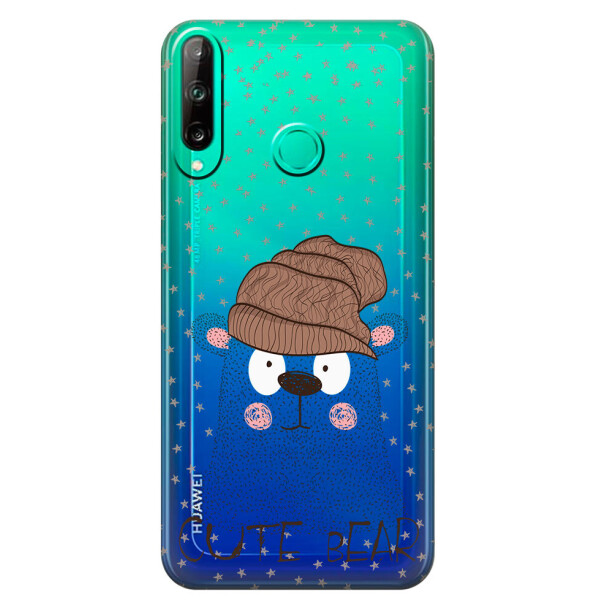 

Прозрачный силиконовый чехол iSwag для Honor P40 Lite E с рисунком - Медведь (M1506)