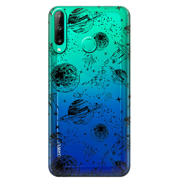 

Прозрачный силиконовый чехол iSwag для Honor P40 Lite E с рисунком - Космос (M1510)