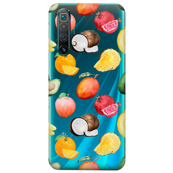 

Прозрачный силиконовый чехол iSwag для Realme X3 SuperZoom с рисунком - Фрукты (KS4881)