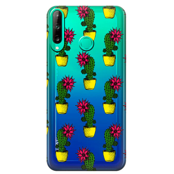 

Прозрачный силиконовый чехол iSwag для Honor P40 Lite E с рисунком - Кактусы (M1525)
