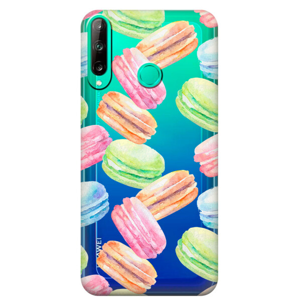 

Прозрачный силиконовый чехол iSwag для Honor P40 Lite E с рисунком - Французские печенья (M1529)