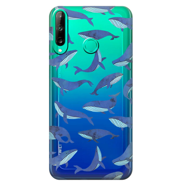 

Прозрачный силиконовый чехол iSwag для Honor P40 Lite E с рисунком - Киты (M1531)