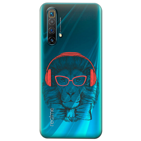

Прозрачный силиконовый чехол iSwag для Realme X3 SuperZoom с рисунком - Лев (KS4907)