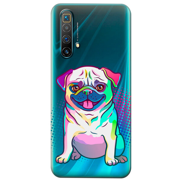 

Прозрачный силиконовый чехол iSwag для Realme X3 SuperZoom с рисунком - Мопс (KS4910)