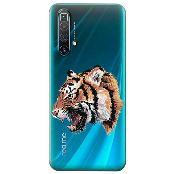 

Прозрачный силиконовый чехол iSwag для Realme X3 SuperZoom с рисунком - Тигр (KS4913)