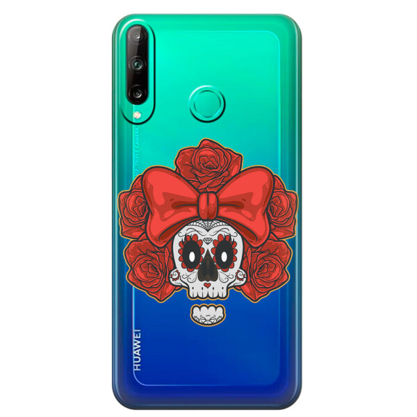 

Прозрачный силиконовый чехол iSwag для Honor P40 Lite E с рисунком - Готический череп (M1551)