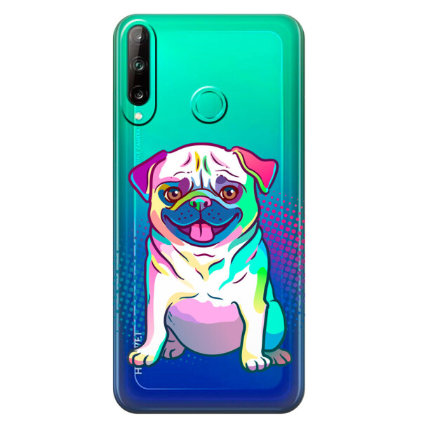

Прозрачный силиконовый чехол iSwag для Honor P40 Lite E с рисунком - Мопс (M1557)