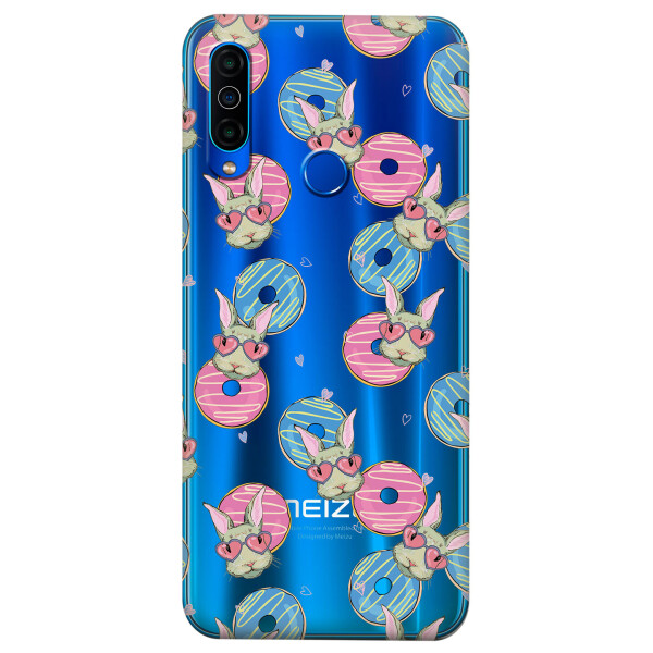 

Прозрачный силиконовый чехол iSwag для Meizu M10 с рисунком - Зайчики (KS4930)