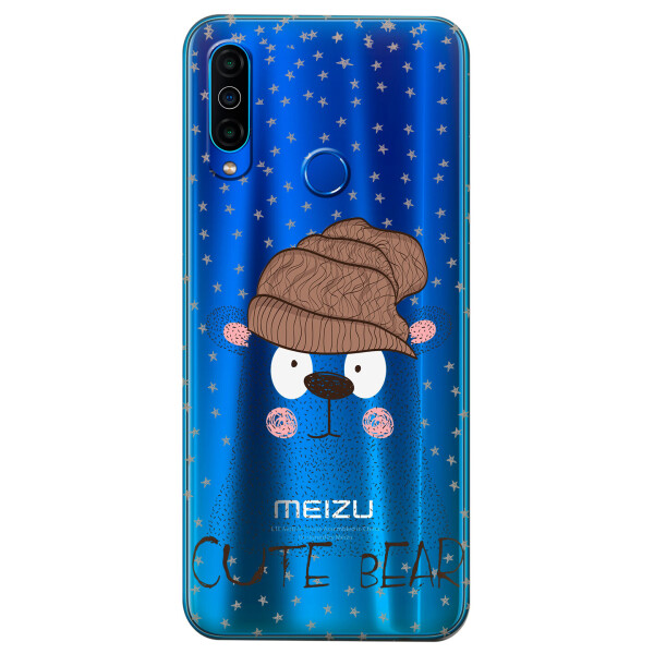 

Прозрачный силиконовый чехол iSwag для Meizu M10 с рисунком - Медведь (KS4934)