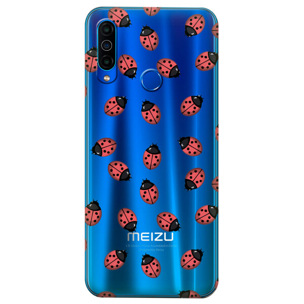 

Прозрачный силиконовый чехол iSwag для Meizu M10 с рисунком - Божьи коровки (KS4958)