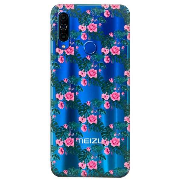 

Прозрачный силиконовый чехол iSwag для Meizu M10 с рисунком - Цветочная лиана (KS4968)