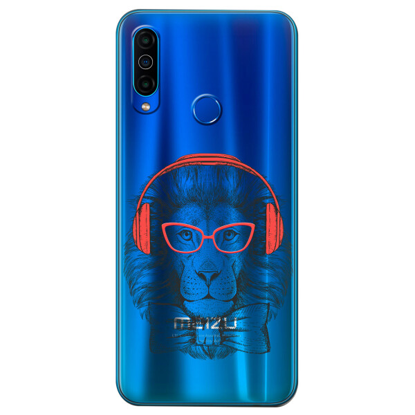 

Прозрачный силиконовый чехол iSwag для Meizu M10 с рисунком - Лев (KS4982)