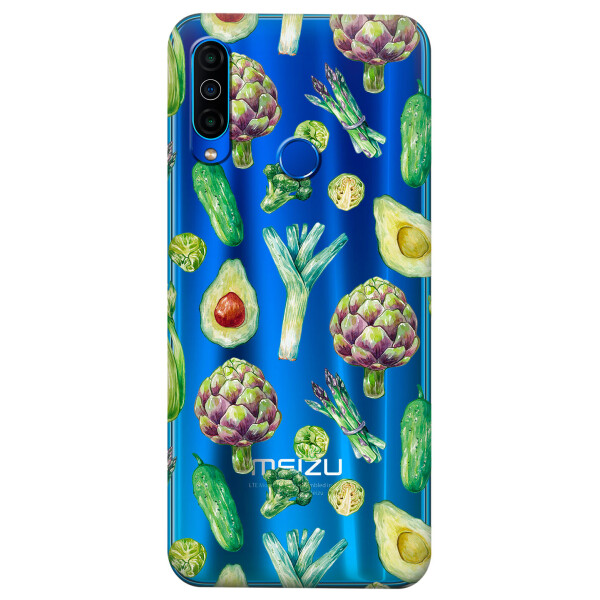 

Прозрачный силиконовый чехол iSwag для Meizu M10 с рисунком - Полезная еда (KS4986)