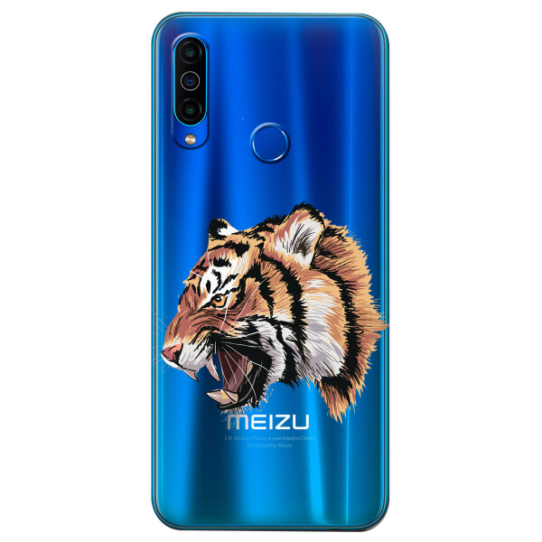 

Прозрачный силиконовый чехол iSwag для Meizu M10 с рисунком - Тигр (KS4988)