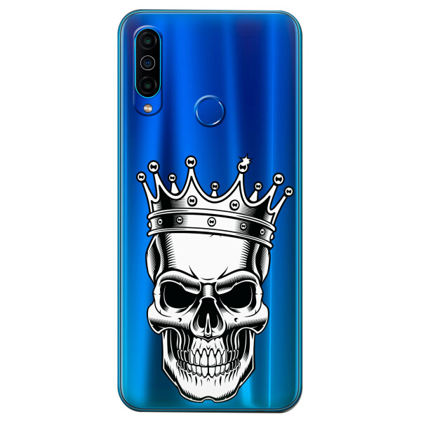 

Прозрачный силиконовый чехол iSwag для Meizu M10 с рисунком - Царский череп (KS4990)