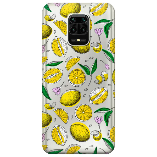 

Прозрачный силиконовый чехол iSwag для Xiaomi Redmi Note 9S с рисунком - Лимоны (M1671)