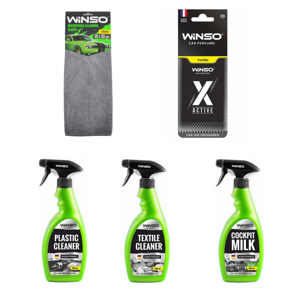 

Набор для ухода за салоном автомобиля Winso, 5 ед. НС4