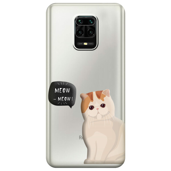 

Прозрачный силиконовый чехол iSwag для Xiaomi Redmi Note 9S с рисунком - Котенок (M1689)