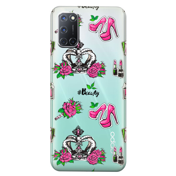 

Прозрачный силиконовый чехол iSwag для OPPO A52 с рисунком - Женский дизайн (KS5055)