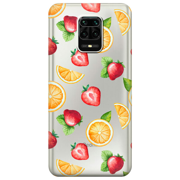 

Прозрачный силиконовый чехол iSwag для Xiaomi Redmi Note 9S с рисунком - Фруктовый дизайн (M1692)