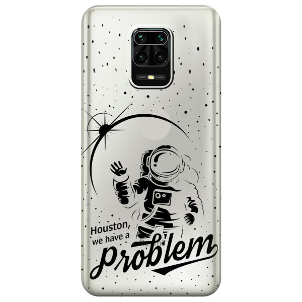 

Прозрачный силиконовый чехол iSwag для Xiaomi Redmi Note 9S с рисунком - Космонавт с проблемой (M1703)