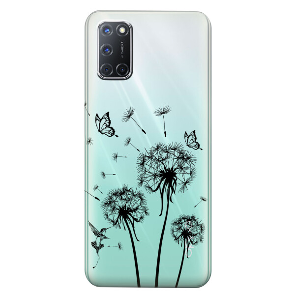 

Прозрачный силиконовый чехол iSwag для OPPO A52 с рисунком - Одуванчики (KS5071)