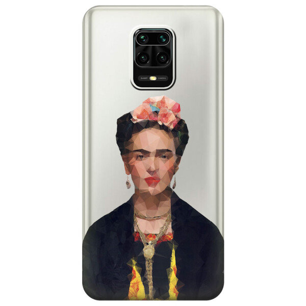 

Прозрачный силиконовый чехол iSwag для Xiaomi Redmi Note 9S с рисунком - Фрида Кало (M1714)