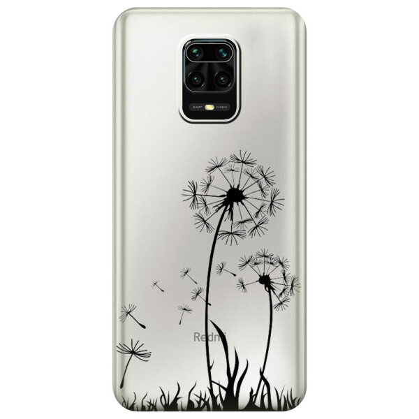 

Прозрачный силиконовый чехол iSwag для Xiaomi Redmi Note 9S с рисунком - Одуванчики (M1718)