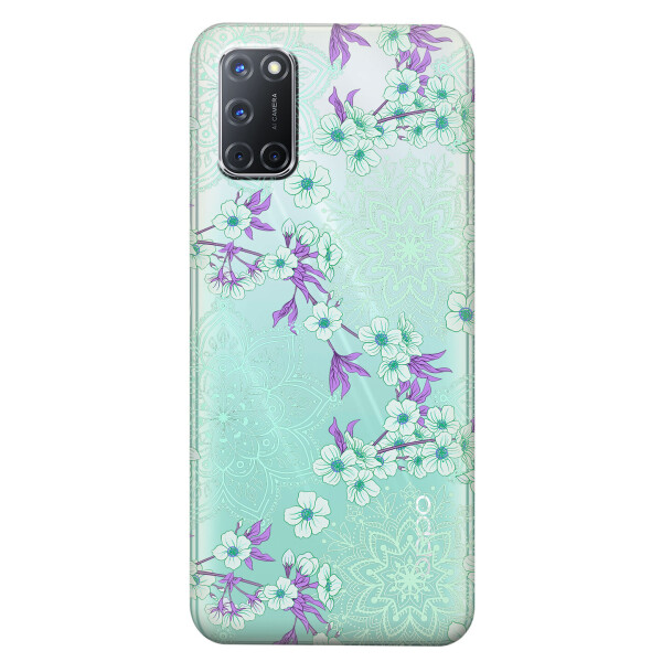

Прозрачный силиконовый чехол iSwag для OPPO A72 с рисунком - Цветочная мандала (KS5112)