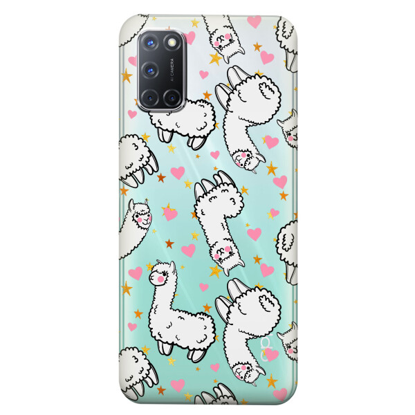 

Прозрачный силиконовый чехол iSwag для OPPO A72 с рисунком - Ламы (KS5122)