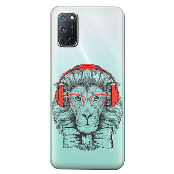 

Прозрачный силиконовый чехол iSwag для OPPO A72 с рисунком - Лев (KS5132)