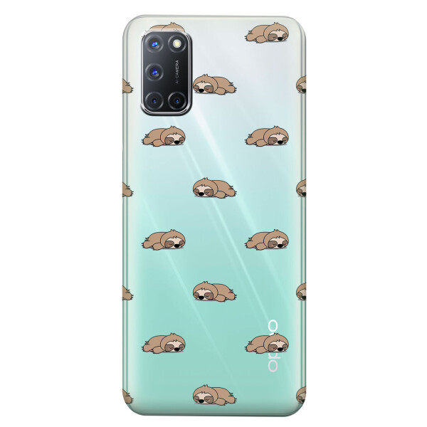

Прозрачный силиконовый чехол iSwag для OPPO A72 с рисунком - Спящие ленивцы (KS5141)