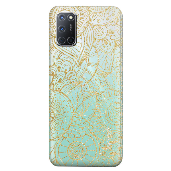 

Прозрачный силиконовый чехол iSwag для OPPO A92 с рисунком - Золотая мандала (KS5157)