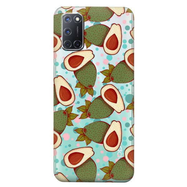 

Прозрачный силиконовый чехол iSwag для OPPO A92 с рисунком - Авокадо (KS5160)
