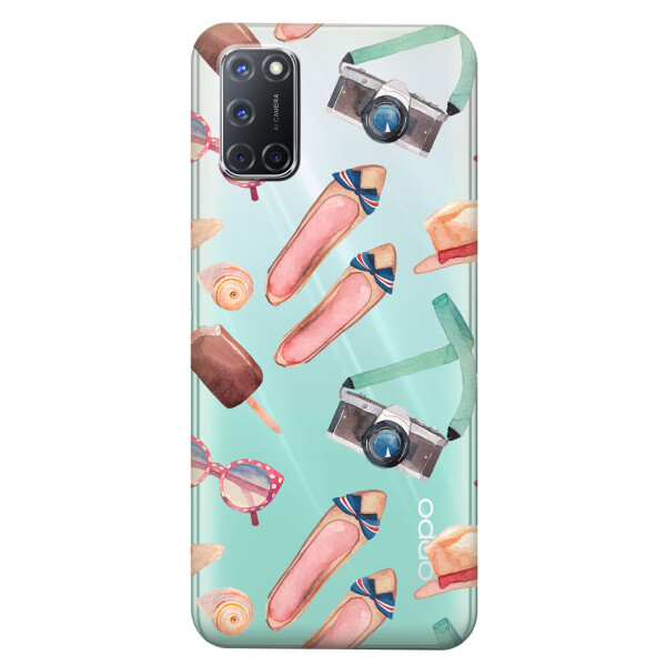 

Прозрачный силиконовый чехол iSwag для OPPO A92 с рисунком - Женские штучки (KS5165)