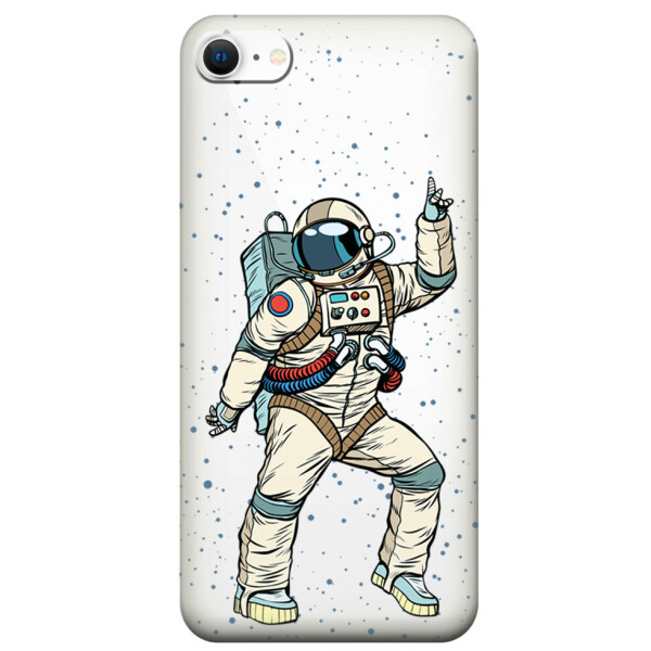 

Прозрачный силиконовый чехол iSwag для Apple iPhone SE (2020) с рисунком - Веселый космонавт (M1849)