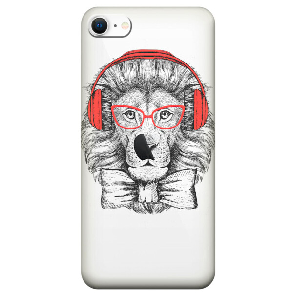 

Прозрачный силиконовый чехол iSwag для Apple iPhone SE (2020) с рисунком - Лев (M1854)
