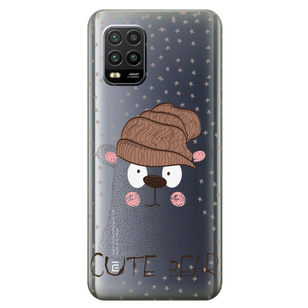 

Cиликоновый чехол iSwag для Xiaomi Mi 10 Lite Медведь (KS2234)