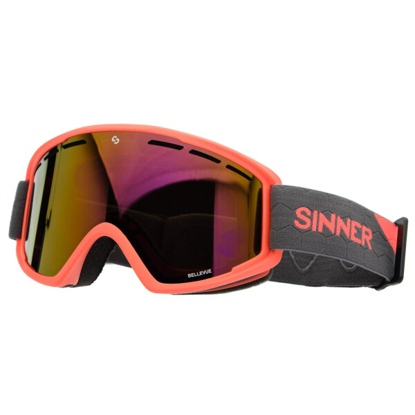 

Маска гірськолижна Sinner BELLEVUE Mat NEON ORANGE-Full RED Oi (SIGO-173-60-58)