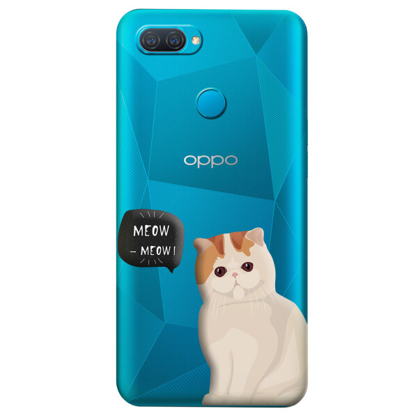 

Прозрачный силиконовый чехол iSwag для OPPO A12 с рисунком - Котенок (KS5267)