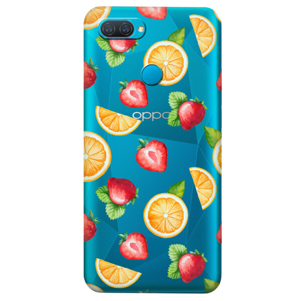 

Прозрачный силиконовый чехол iSwag для OPPO A12 с рисунком - Фруктовый дизайн (KS5270)