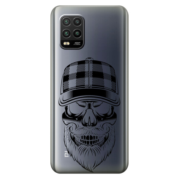 

Силиконовый чехол iSwag для Xiaomi Mi 10 Lite Бородатый череп (KS2276)