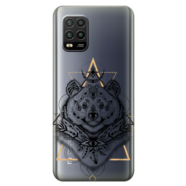 

Силиконовый чехол iSwag для Xiaomi Mi 10 Lite Медведь индеец (KS2284)