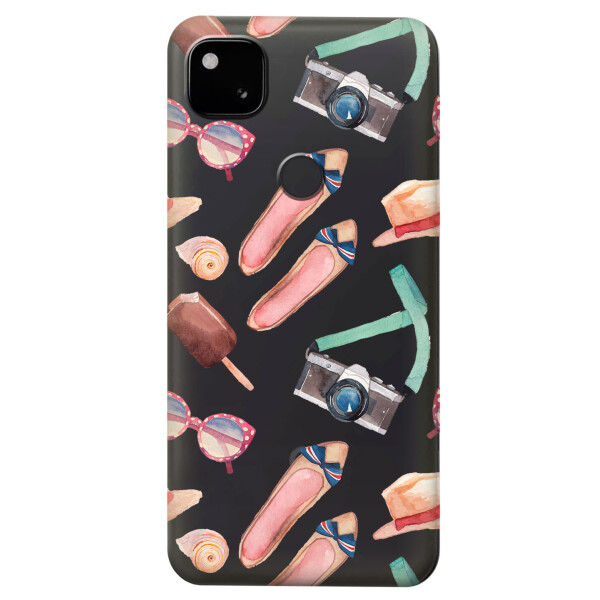 

Прозрачный силиконовый чехол iSwag для Google Pixel 4A с рисунком - Женские штучки (KS5315)