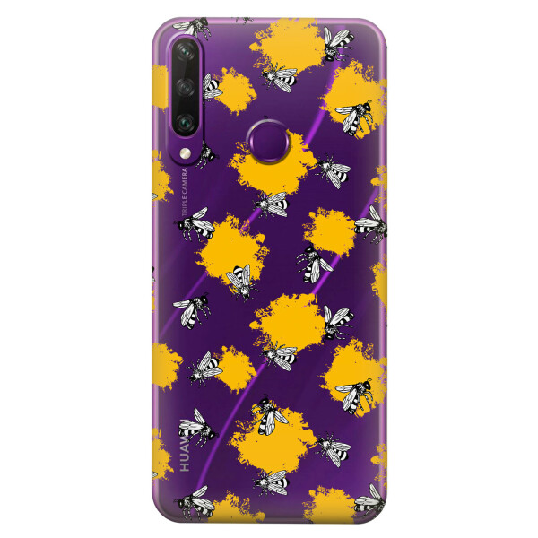 

Прозрачный силиконовый чехол iSwag для Huawei Y6p с рисунком - Пчелы (KS2327)
