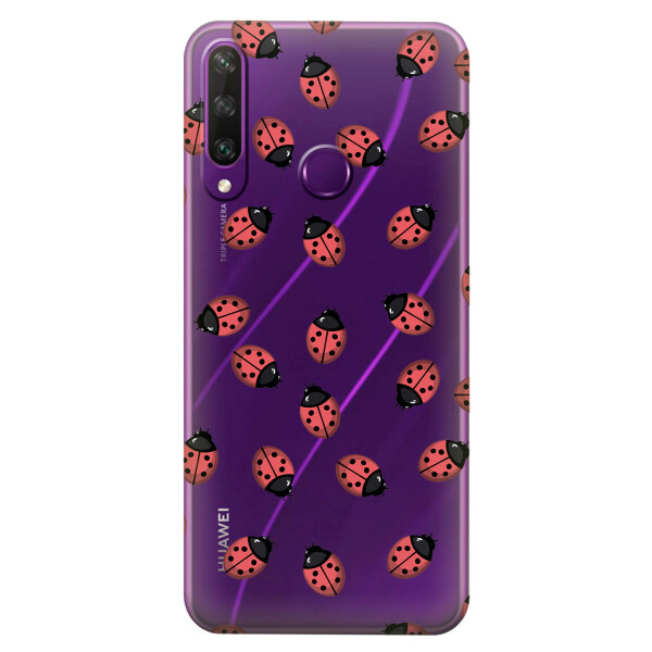 

Прозрачный силиконовый чехол iSwag для Huawei Y6p с рисунком - Божьи коровки (KS2333)