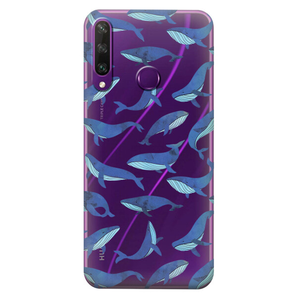 

Прозрачный силиконовый чехол iSwag для Huawei Y6p с рисунком - Киты (KS2334)