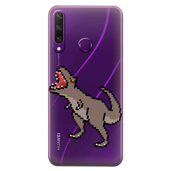 

Прозрачный силиконовый чехол iSwag для Huawei Y6p с рисунком - Пикселький динозавр (KS2350)